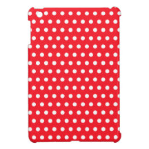 Red and White Polka Dot Pattern. Spotty. iPad Mini Case