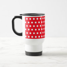 Red and White Polka Dot Pattern. Spotty. Coffee Mugs
