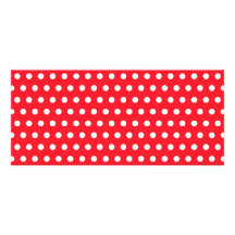 Red and White Polka Dot Pattern. Spotty. Rack Card Template