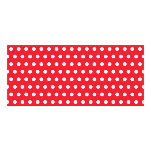 Red and White Polka Dot Pattern. Spotty. Rack Card Template