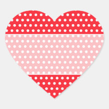 Red and White Polka Dot Pattern. Spotty. Sticker