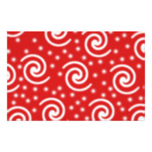 Red and white spiral pattern. stationery design