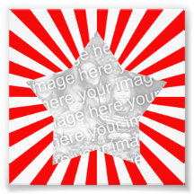 Red and White Starburst Frame Photo