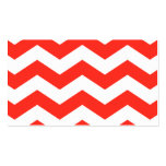 Red and White Zig Zags Business Card Templates