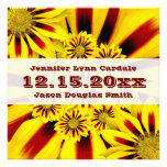 Red and Yellow Gerbera Daisies Wedding Invitations