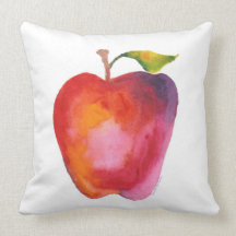 Red Apple, Blue Apple Pillows