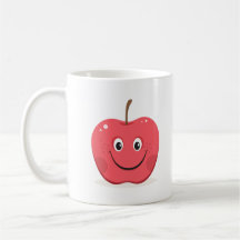 Red apple cartoon mug