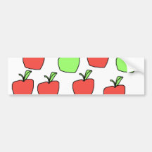 Red Apples and Green Apples, Pattern. Bumper Sticker