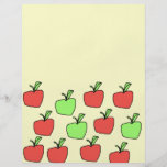 Red Apples and Green Apples Pattern. Personalized Flyer