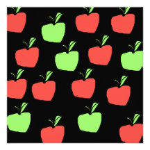 Red Apples and Green Apples Pattern. Custom Announcements