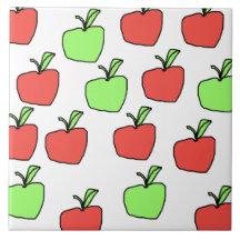 Red Apples and Green Apples Pattern. Ceramic Tile