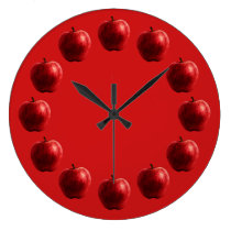 Red Apples wall clocks