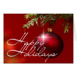 Red Ball Ornament • Happy Holidays Cards