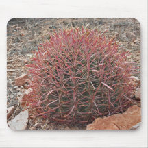 Red barrel cactus mousepads