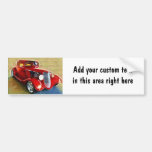 Red Beauty - Classic Collector's Car Bumper Sticker