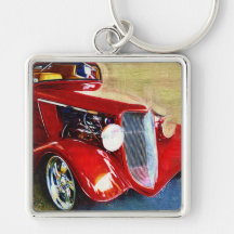Red Beauty - Classic Collector's Car Key Chains
