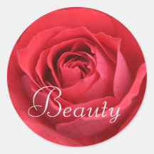 Red Beauty Round Stickers