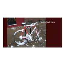 Red Bike Customized Photo Card