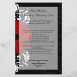 Red, Black and White Scroll Gerbera Daisy Flyers