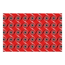 Red, Black and White Spiral Swirl Pattern. Custom Stationery