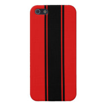 Red & Black Racing Stripe iPhone 5 Case
