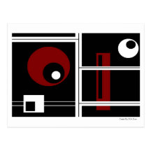 Red & Black Velvet Abstract Postcards