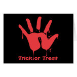 Red Bloody Hand Greeting Card
