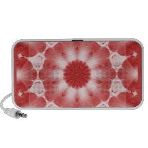 Red Blossom Kaleidoscoped Notebook Speakers