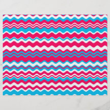 Red  blue and white waves pattern flyers
