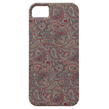 Red Blue Beige Paisley iPhone 5 Case