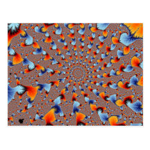 Red Blue Flames Postcard