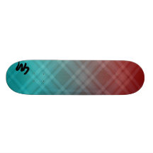 red blue plaid skate decks