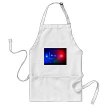 red & blue police lights aprons