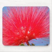 Red Bottle Brush Mousepad