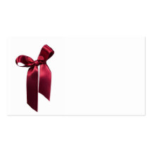 red bow business card