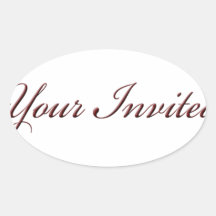 Red Bow Wedding Collection Oval Sticker