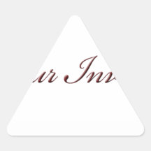 Red Bow Wedding Collection Triangle Sticker