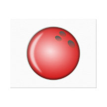 Red Bowling Ball Gallery Wrap Canvas