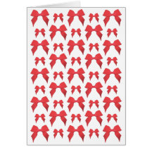 Red Bows Repeat Pattern Card