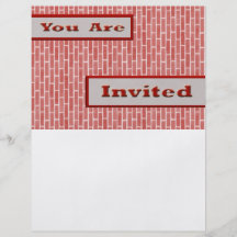 red brick invitation full color flyer