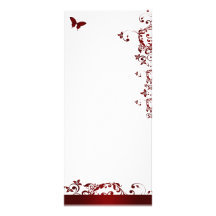 Red Butterfly Rack Card Template