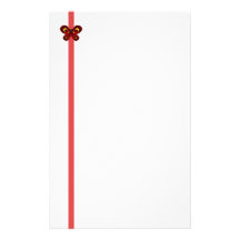 Red Butterfly Ribbon Wedding Stationery