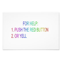 Red button photo print