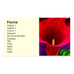 Red Cala Lily Flower Painting Art - Multi Business Card Template