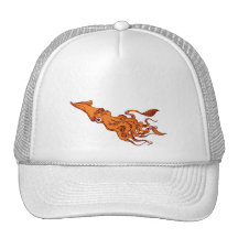 RED CALAMARI TRUCKER HATS