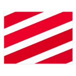 Red Candy Cane Stripes Post Card
