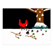 Red Cardinal postcard