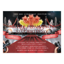 Red Carpet Birthday Invitation