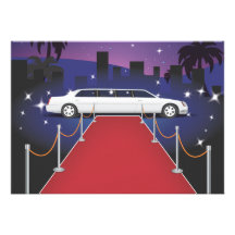 Red Carpet Celebrity Limo Custom Invites