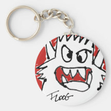Red Cartoon Monster Keychains